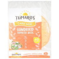 Tumaros Carb Wise Wraps, Sundried Tomato Basil, 8 Each