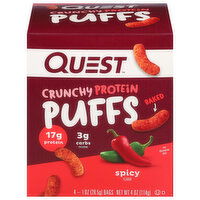 Quest Puffs, Spicy Flavor, Crunchy, 4 Each