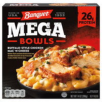 Banquet Mega Bowls Mac 'N Cheese, Buffalo-Style Chicken, 14 Ounce