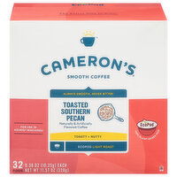 Cameron's Coffee, Smooth, Medium Roast, Toast Southern Pecan, Ecopod, 32 Each