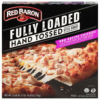 Red Baron Fully Loaded Pizza, Hand Tossed Style Crust, BBQ Recipe Chicken, 26.6 Ounce