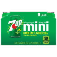 7-UP Soda, Lemon Lime Flavored, 6 Each
