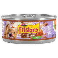 Friskies Extra Gravy Adult Pate with Turkey in Savory Gravy Cat Food, 5.5 Ounce