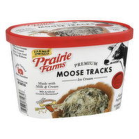 Prairie Farms Ice Cream, Premium, Moose Tracks, 1.5 Quart