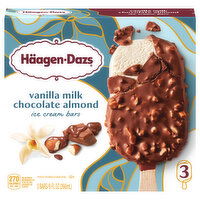 Haagen-Dazs Ice Cream Bars, Vanilla Milk Chocolate Almond, 3 Each