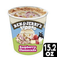 Ben & Jerry's Topped Raspberry Cheesecake Topped Ice Cream Pint, 15.2 Ounce