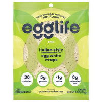 Egglife Egg White Wraps, Italian Style, 6 Each