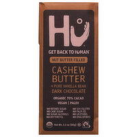Hu Organic 70% Cacao Cashew Butter + Pure Vanilla Bean Dark Chocolate, 2.1 Ounce