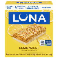 Luna Gluten Free Lemonzest Snack Bars, 6 Each