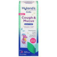 Hyland's Naturals Cough & Mucus, Nighttime, Natural Grape Flavor, Kids, 4 Fluid ounce