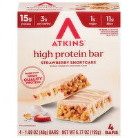 Atkins Strawberry Shortcake High Protein Bar, 4 Each
