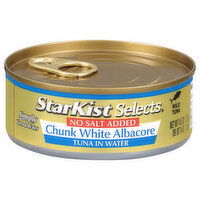 StarKist Selects No Salt Added Chunk White Albacore Tuna in Water, 4.5 Ounce