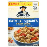 Quaker Oatmeal Squares, Brown Sugar, Family Size, 21 Ounce