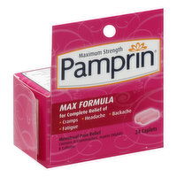 Pamprin Menstrual Pain Relief, Maximum Strength, Caplets, 24 Each