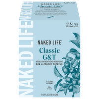 Naked Life Cocktail, Non-Alcoholic, Classic G&T, 4 Each