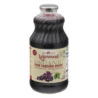 Lakewood Pressed Juice, Fresh, Organic, Pure Concord Grape, 32 Ounce