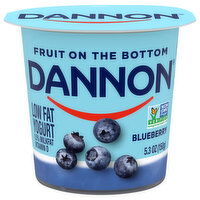 Dannon Low Fat Fruit on the Bottom Blueberry Yogurt, 5.3 Ounce