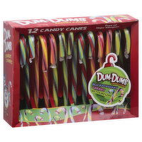 Dum Dums Candy Canes, Blu Raspberry, Cherry, Watermelon, 12 Each