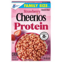 Cheerios Protein Gluten Free Strawberry Cereal Family Size, 15 Ounce