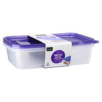 Essential Everyday Containers & Lids, Reusable, Family Size, 128 Ounce, 2 Each