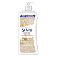 St Ives Body Lotion, Soothing, Oatmeal & Shea Butter, 21 Ounce