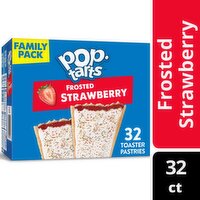 Pop-Tarts Toaster Pastries, Frosted Strawberry, Family Pack, 3.38 Pound