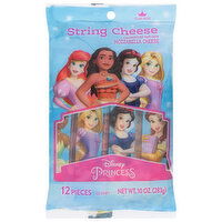 Disney Princess String Cheese, Low-Moisture, Mozzarella Cheese, Part-Skim, 12 Each