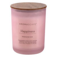 Aromascape Candle, Rosewater Musk, Happiness, 1 Each