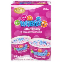 Kemps IttiBitz Ice Cream, Cotton Candy, 6 Each