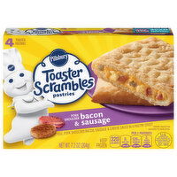 Pillsbury Toaster Scrambles Pork Shoulder Bacon & Sausage Toaster Pastries, 4 Each