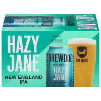 BrewDog Beer, New England IPA, Hazy Jane, 6 Each