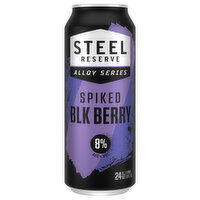 Steel Reserve Alloy Series Malt Beverage, Spiked, Blk Berry, 24 Fluid ounce