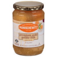 Manischewitz Jelled Broth, Premium Gold Gefilte Fish, 24 Ounce