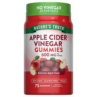 Nature's Truth Apple Cider Vinegar, 600 mg, Gummies, Delicious Apple Flavor, 75 Each