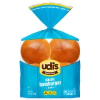 Udi's Buns, Gluten Free, Classic, Hamburger, 10.4 Ounce