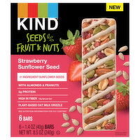 Kind Seeds Fruit & Nuts Bars, Strawberry, Sunflower Seed, 6 Each