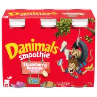 Danimals Smoothie, Strawberry Banana, 6 Each