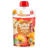 HappyTot Organics Fruit & Veggie Blend, Organic Apples, Butternut Squash & Chia, 4 (2+ Years), 4.22 Ounce