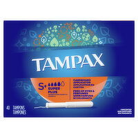 Tampax Tampax Cardboard Tampons Super Plus Absorbency, 40 Ct, 40 Each