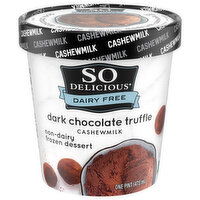 So Delicious Dairy Free Frozen Dessert, Non-Dairy, Dark Chocolate Truffle, Cashewmilk, 1 Pint