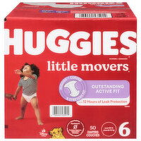 Huggies Little Movers 6 (Over 35 lb) Disney Baby Size 6 Diapers (35+ lbs (16+ kg)), 50 Each