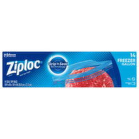 Ziploc Seal Top Bags, Freezer Gallon, 14 Each