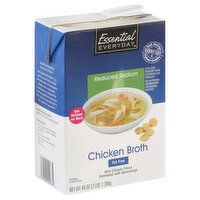 Essential Everyday Broth, Fat Free, Reduced Sodium, Chicken, 48 Ounce