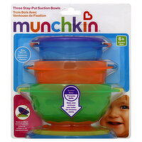 Munchkin Stay-Put Suction Bowls, 6+ Months, 3 Each