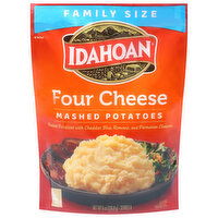 Idahoan Mashed Potatoes, Four Cheese, Family Size, 8 Ounce