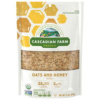 Cascadian Farm Organic Granola, Oats and Honey, 11 Ounce