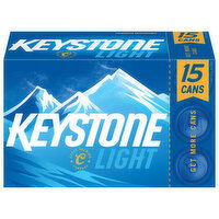 Keystone Light Beer, 15 Pack, 15 Each