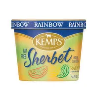 Kemps Fat Free Rainbow Sherbet, 54 Ounce