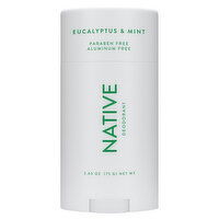Native Deodorant, Eucalyptus & Mint, 2.65 Ounce