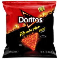 Doritos Tortilla Chips, Flamin' Hot Nacho Flavored, 1 Ounce